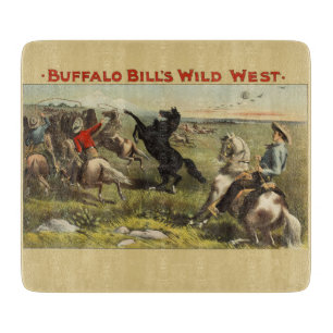 Buffalo Bill Wild West Cowboy Pferd Poster Schneidebrett