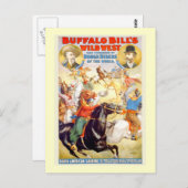 Buffalo Bill Wild West Show Poster Apparel, Gesche Postkarte (Vorne/Hinten)
