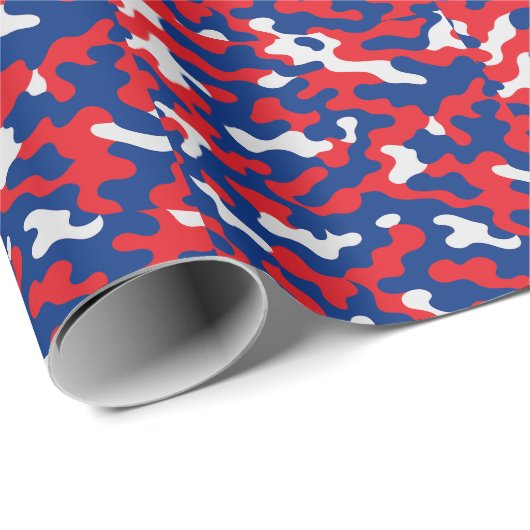 Buffalo Bills Color Camouflage Football Fan Geschenkpapier (Rolleneckpunkt)
