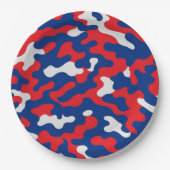Buffalo Bills Color Camouflage Football Fan Pappteller (Vorderseite)