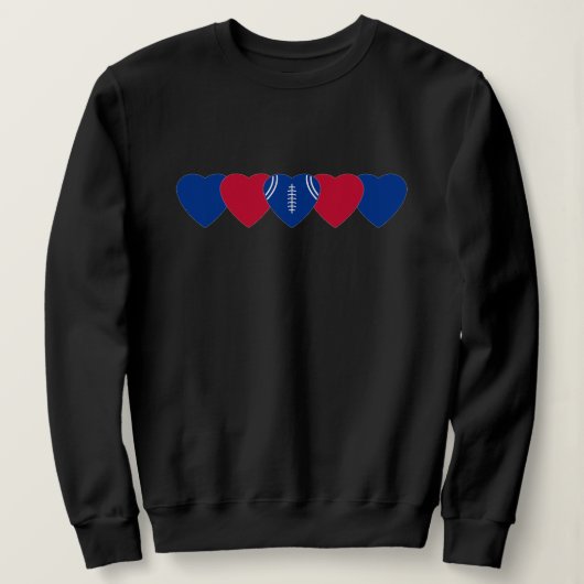 Buffalo Bills Herzenfußball Dunkel Sweatshirt (Design vorne)