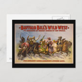 Buffalo Bill's Wild West Cowboys Poster Postkarte (Vorne/Hinten)
