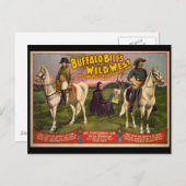 Buffalo Bill's Wild West Cowboys Poster Postkarte (Vorne/Hinten)