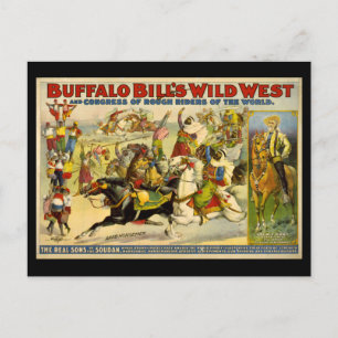 Buffalo Bill's Wild West Cowboys Poster Postkarte