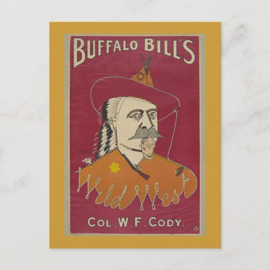 Buffalo Bill's Wild West Poster 1890 Postkarte (Vorderseite)