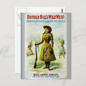 Buffalo Bill's Wild West Poster Annie Oakley Postkarte (Vorne/Hinten)