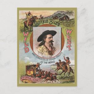 Buffalo Bills Wild West Show 1893 Vintage Retro An Postkarte