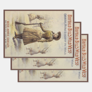 Buffalo Bill's Wild West Show mit Annie Oakley Geschenkpapier Set