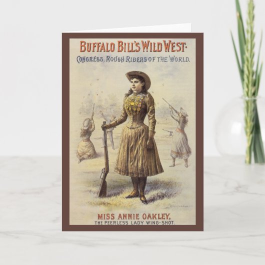 Buffalo Bill's Wild West Show mit Annie Oakley Karte (Vorderseite)