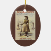 Buffalo Bill's Wild West Show mit Annie Oakley Keramik Ornament (Vorne)