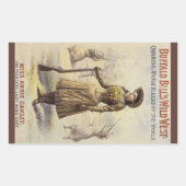 Buffalo Bill's Wild West Show mit Annie Oakley Rechteckiger Aufkleber (Vorderseite)