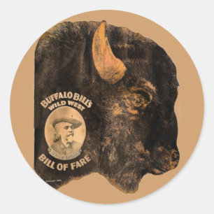 Buffalo Bill's Wild West Show vintage 1898 Runder Aufkleber