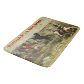 Buffalo Bills wilde Westpferde Badematte (Schrägansicht)