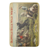 Buffalo Bills wilde Westpferde Badematte (Vorderseite Vertikal)