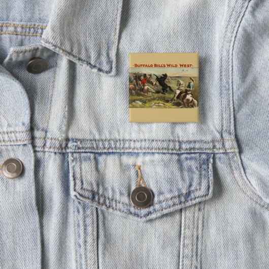 Buffalo Bills wilde Westpferde Button (Beispiel)