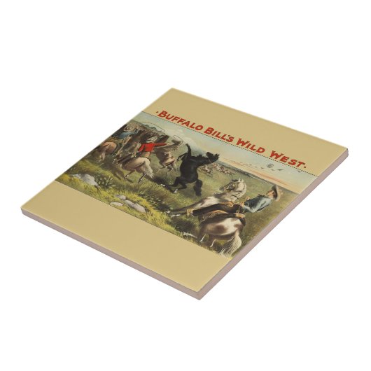 Buffalo Bills wilde Westpferde Fliese (Seite)