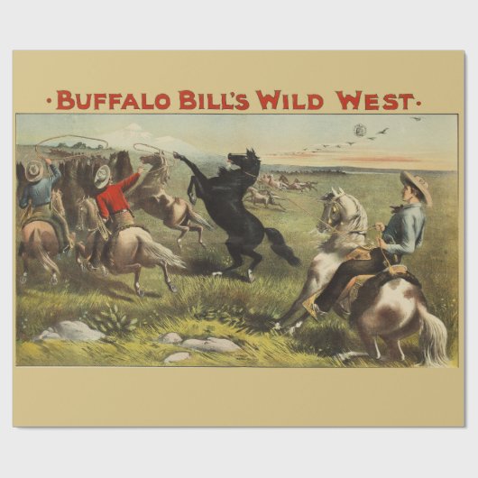 Buffalo Bills wilde Westpferde Geschenkpapier (Flach)