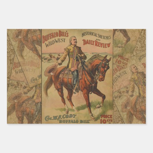 Buffalo Bills wilde Westpferde Geschenkpapier Set (Vorderseite 2)