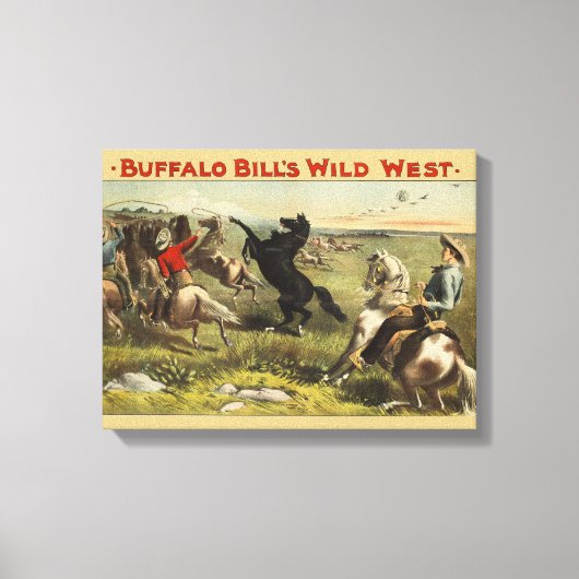 Buffalo Bills wilde Westpferde Leinwanddruck (Vorderseite)