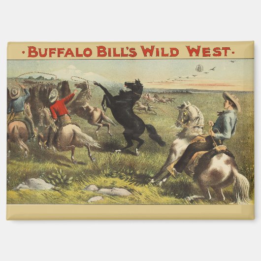Buffalo Bills wilde Westpferde Magnet (Vorderseite)