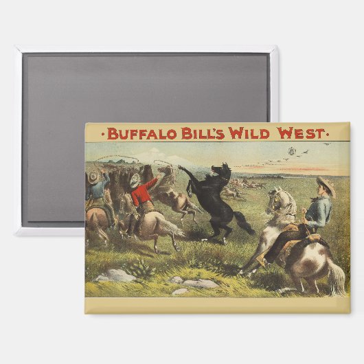 Buffalo Bills wilde Westpferde Magnet (Vorderseite/Rückseite)