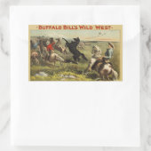 Buffalo Bills wilde Westpferde Rechteckiger Aufkleber (Tasche)