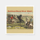 Buffalo Bills wilde Westpferde Serviette (Vorderseite)