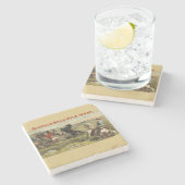 Buffalo Bills wilde Westpferde Steinuntersetzer (Seitenansicht)