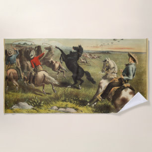 Buffalo Bills wilde Westpferde Strandtuch