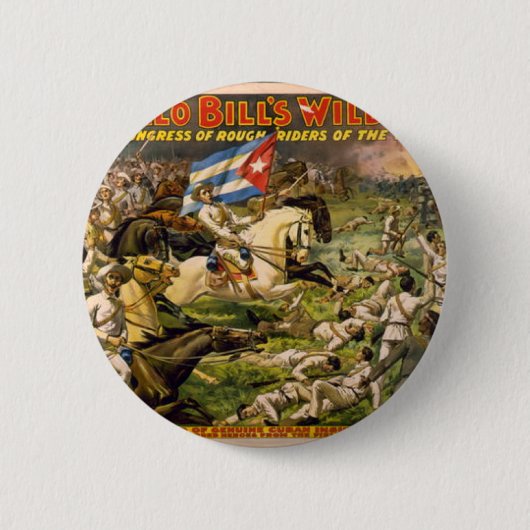 Buffalo Bills Wilder Westen Button (Vorderseite)