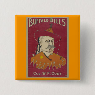 Buffalo Bills wildes Westplakat 1890 Button