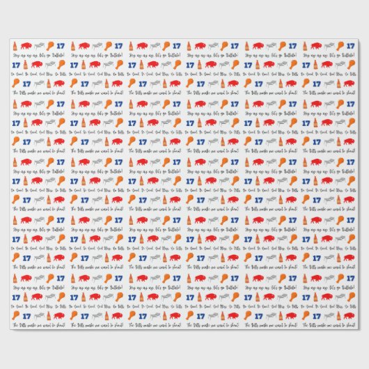 Buffalo Bills Wrapping Paper Geschenkpapier (Flach)