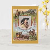 Buffalo BillsWild West Show 1893 Vintage Ad Karte (Gelbe Blume)