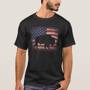 Buffalo Bison 4. Juli Geschenk American Flag USA A T-Shirt