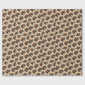 Buffalo, Bison Animal Nature Art Geschenkpapier (Flach)