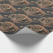 Buffalo, Bison Animal Nature Art Geschenkpapier (Ecke)