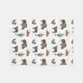 Buffalo Bison Baby Calf Wüste Cactus Stars Fleecedecke (Vorderseite (Horizontal))