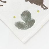 Buffalo Bison Baby Calf Wüste Cactus Stars Fleecedecke (Ecke)