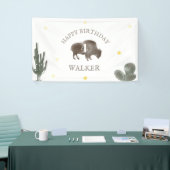 Buffalo Bison Cactus Desert Ranch Western Geburtst Banner (Messeveranstaltung)