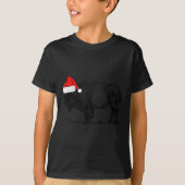 Buffalo Bison Christmas_ Buffalo in Weihnachtsmann T-Shirt (Vorderseite)