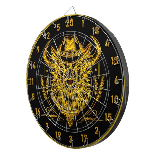 Buffalo Bison Dartboard mit Cowboy Hat Dartscheibe (Vorderseite rechts)