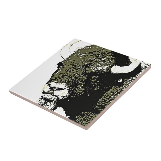 Buffalo - Bison Fliese (Seite)