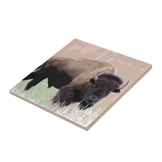 Buffalo / Bison Fliese (Seite)