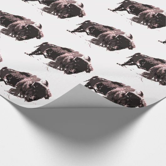 Buffalo Bison Geschenkpapier (Ecke)