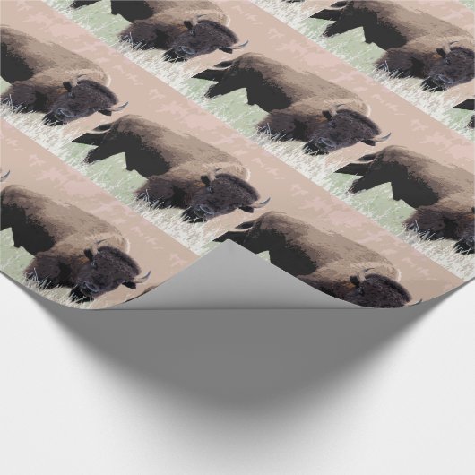Buffalo Bison Geschenkpapier (Ecke)