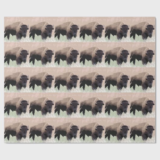 Buffalo Bison Geschenkpapier (Flach)