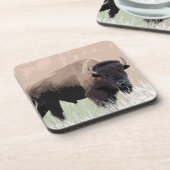 Buffalo / Bison Getränkeuntersetzer (Linke Seite)