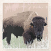 Buffalo / Bison Glasuntersetzer (Vorderseite)