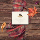 Buffalo Bison Grass Hochzeit im Herbst Details Begleitkarte