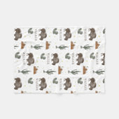 Buffalo-Bison-Kakteen-Wüstenstrassen Fleecedecke (Vorderseite (Horizontal))